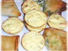 Bouchées apéritives saumon, ricotta, ciboulette