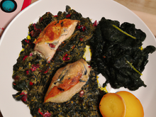 Filets de dinde à l'étouffée d'épinards