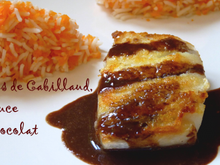 Dos de cabillaud sauce chocolatée épicée