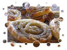 Spirales au roquefort et éclats noix