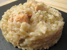 Risotto au saumon frais