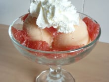 Sorbet aux agrumes oranges pamplemousse