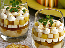 Verrines de pommes et camembert