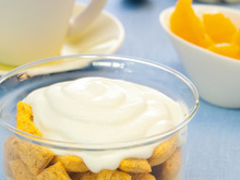 Céréales fourrées au chocolat  en banana split