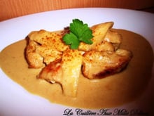 Poulet coco, curry et pomme