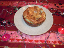 Clafoutis au magret fumé et au gorgonzola