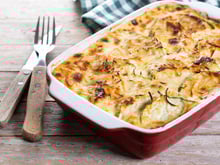 Gratin de courgettes aux lardons