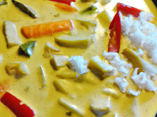 Curry de poivrons au lait de coco