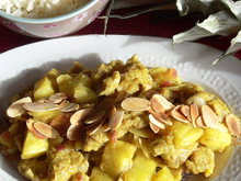 Curry de veau à l'ananas frais