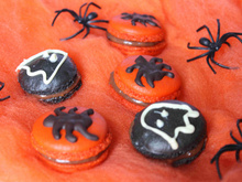 Macarons Hallowenesques, ganache à la châtaigne