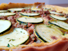 Tarte à la courgette et à la viande hachée