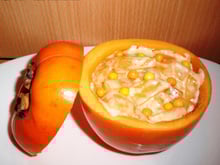 kaki au mascarpone vanillée