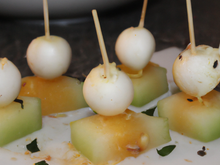 Brochettes de melon et sa suite