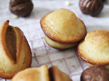 Petits moelleux à la farine de châtaigne, noisettes fourrés au nutella