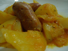 Pommes de terre aux granny smith et au chorizo