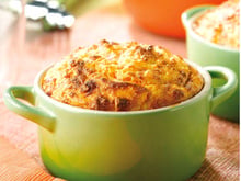 Soufflé de carottes au jambon et au ketchup