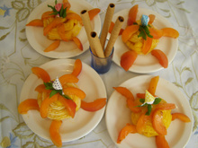 Demi-Sphères de sorbet aux abricots