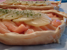 Tarte au saumon et poireaux au Companion