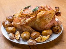 Poulet rôti et ses pommes de terre