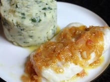 Cabillaud aux agrumes, écrasé de pommes de terre aux herbes fraîches