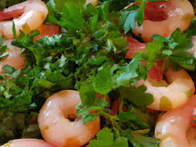 Crevettes d'eau douce aux fines herbes