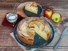 Gâteau moelleux aux pommes et crème pâtissière