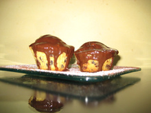 Muffins aux deux chocolats maison