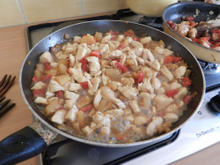 Poulet à l'ananas et aux poivrons