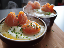Œufs cocotte au saumon fumé