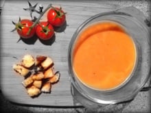 Soupe tomates cerises rôties