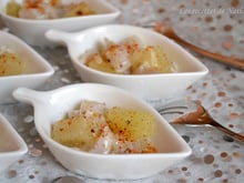 Cuillères au tartare de Saint-Jacques et ananas à la vanille