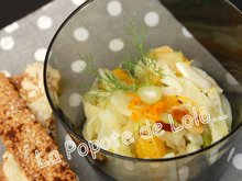 Verrine fenouil orange et amandes