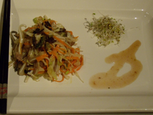 Salade tiède d'oreille de cochon