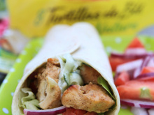 Fajitas aux brochettes de poulet mariné