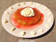 Tartelette rhubarbe et jeu de textures gourmandes