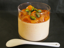 Panna cotta au lait de soja et abricot