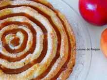 Gâteau moelleux aux pommes flambées