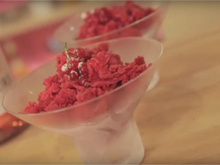 Granité framboises et rosé