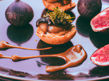 Profiteroles au foie gras et compotée de figues