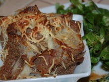 Galette aux pétoncles et fondue de poireaux