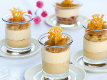 Verrines de crème de topinambour et dentelles de Carambars
