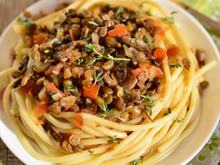 Pâtes aux lentilles