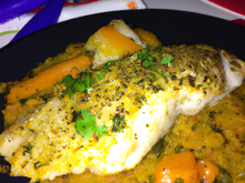 Darne de cabillaud à l'indienne