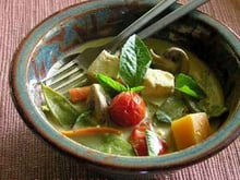 Curry vert aux légumes primeurs