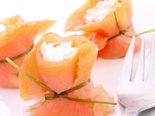 Timbale de saumon et chèvre Boursault