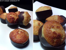 Madeleines à la banane en coque de chocolat