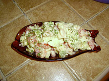 Salade d'avocats aux crevettes
