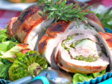 Dinde farcie au barbecue