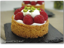 Tartelettes aux framboises gourmandes