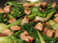 Sauté de porc au bok choy cuit au wok